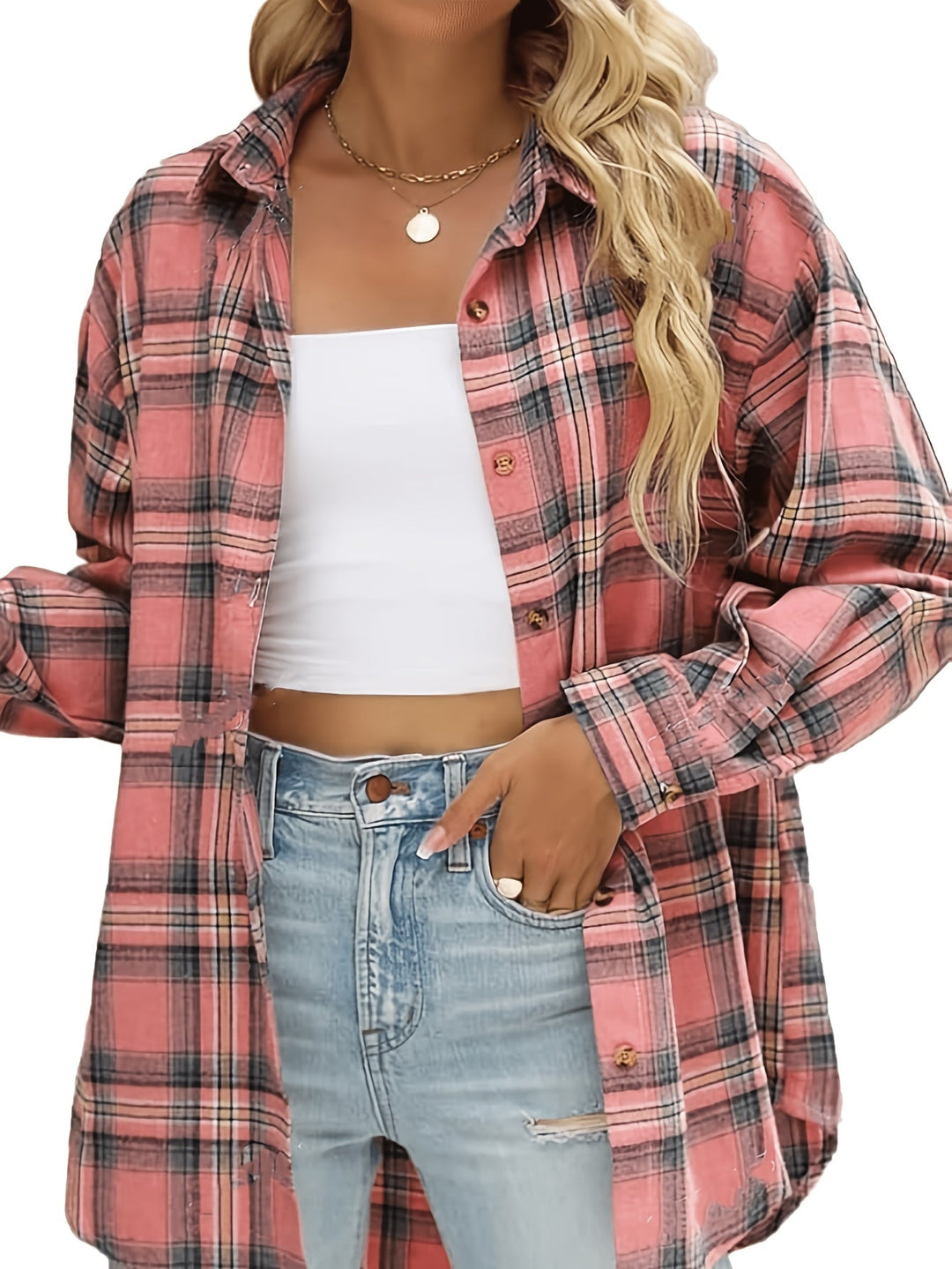 Marlowe | Luźna Koszula w Kratę