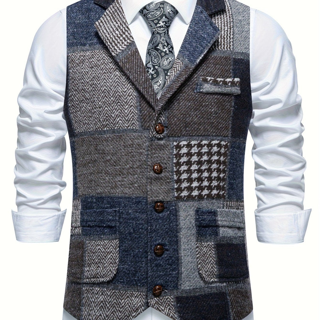Tobias | Kamizelka w stylu patchwork