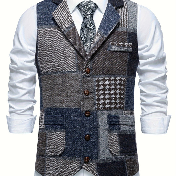 Tobias | Kamizelka w stylu patchwork