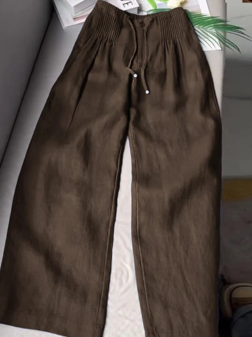 Camilla | Eleganckie Spodnie Koronkowe z Szerokimi Nogawkami