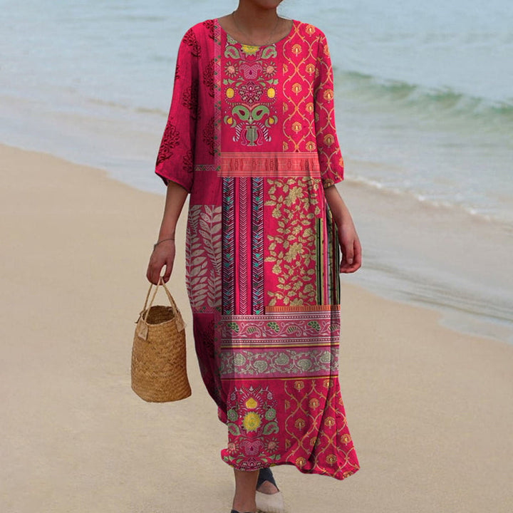 Natalia | Luźna Sukienka Boho Maxi