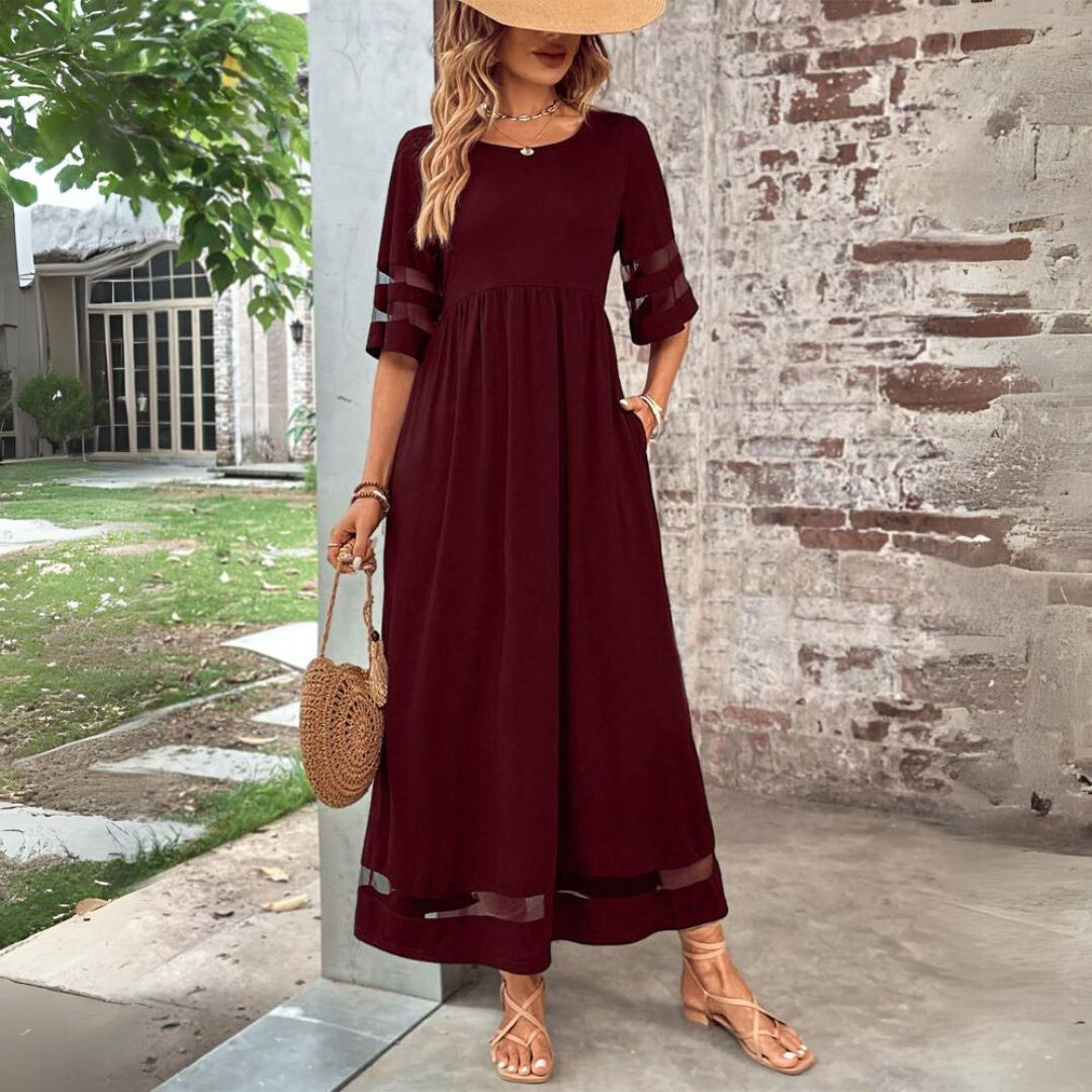 Aubrey | Elegancka Midi Sukienka Wygładzająca Brzuch