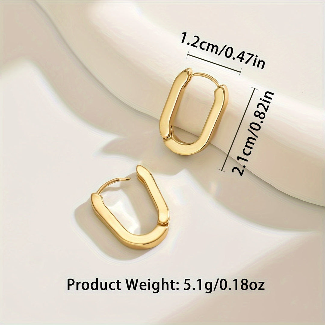 Wanda | Eleganckie geometryczne kolczyki w kształcie obręczy