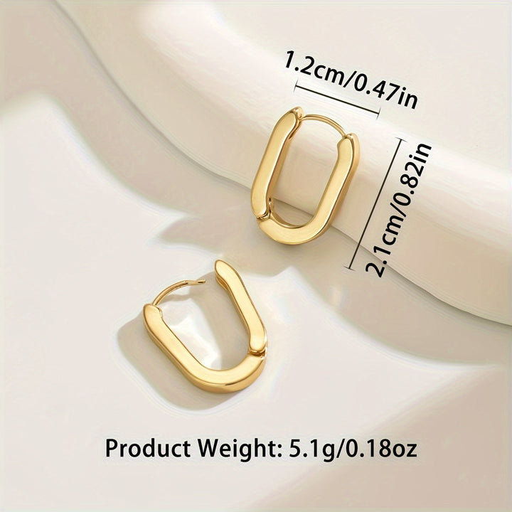 Wanda | Eleganckie geometryczne kolczyki w kształcie obręczy