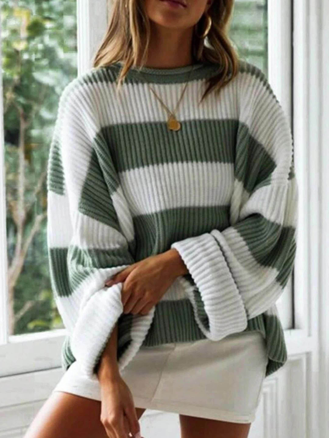 Ivy | Luźny sweter w kolorze blokowym