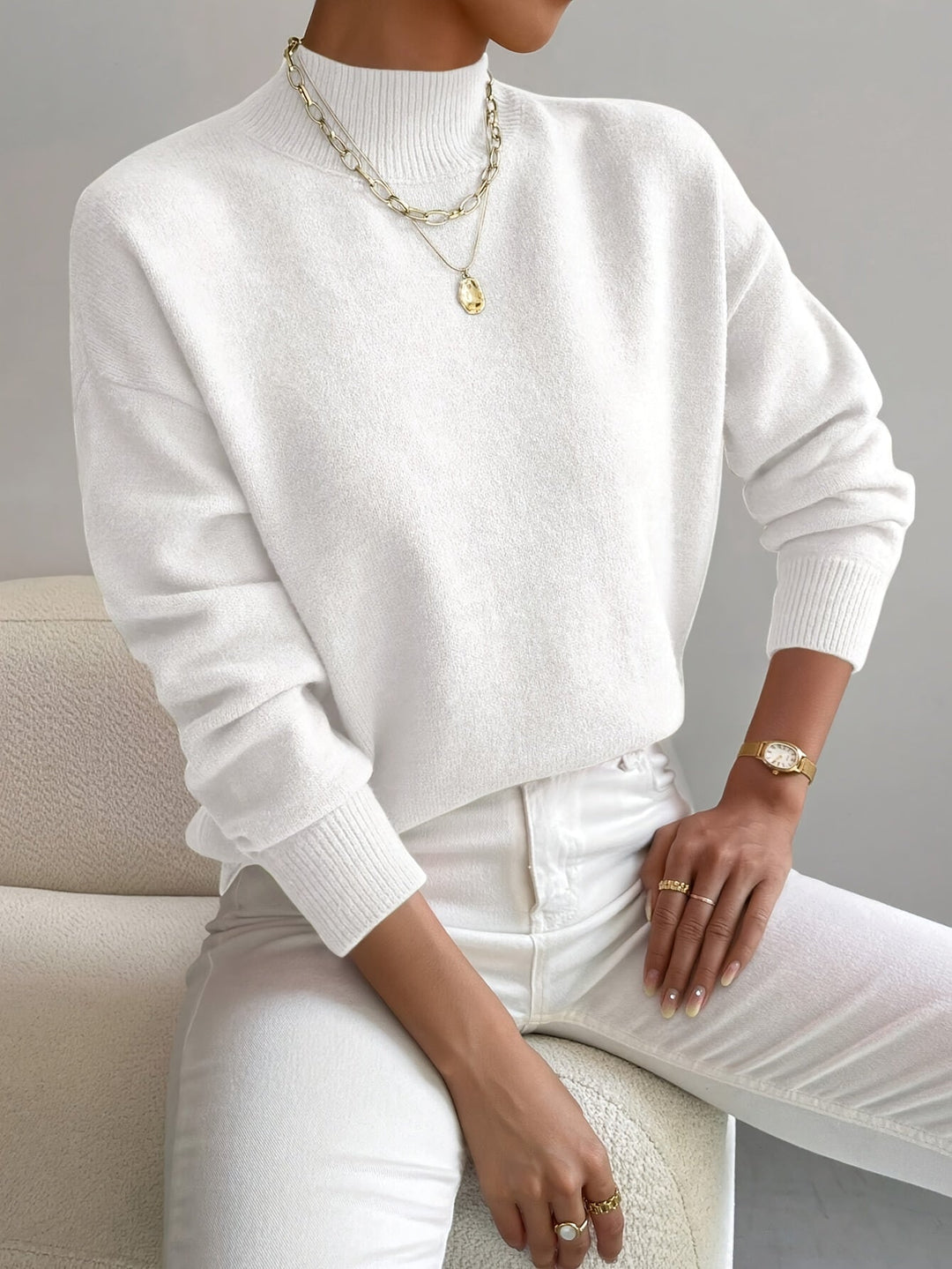 Lorelei | Wyrafinowany Sweter z Mock Neck