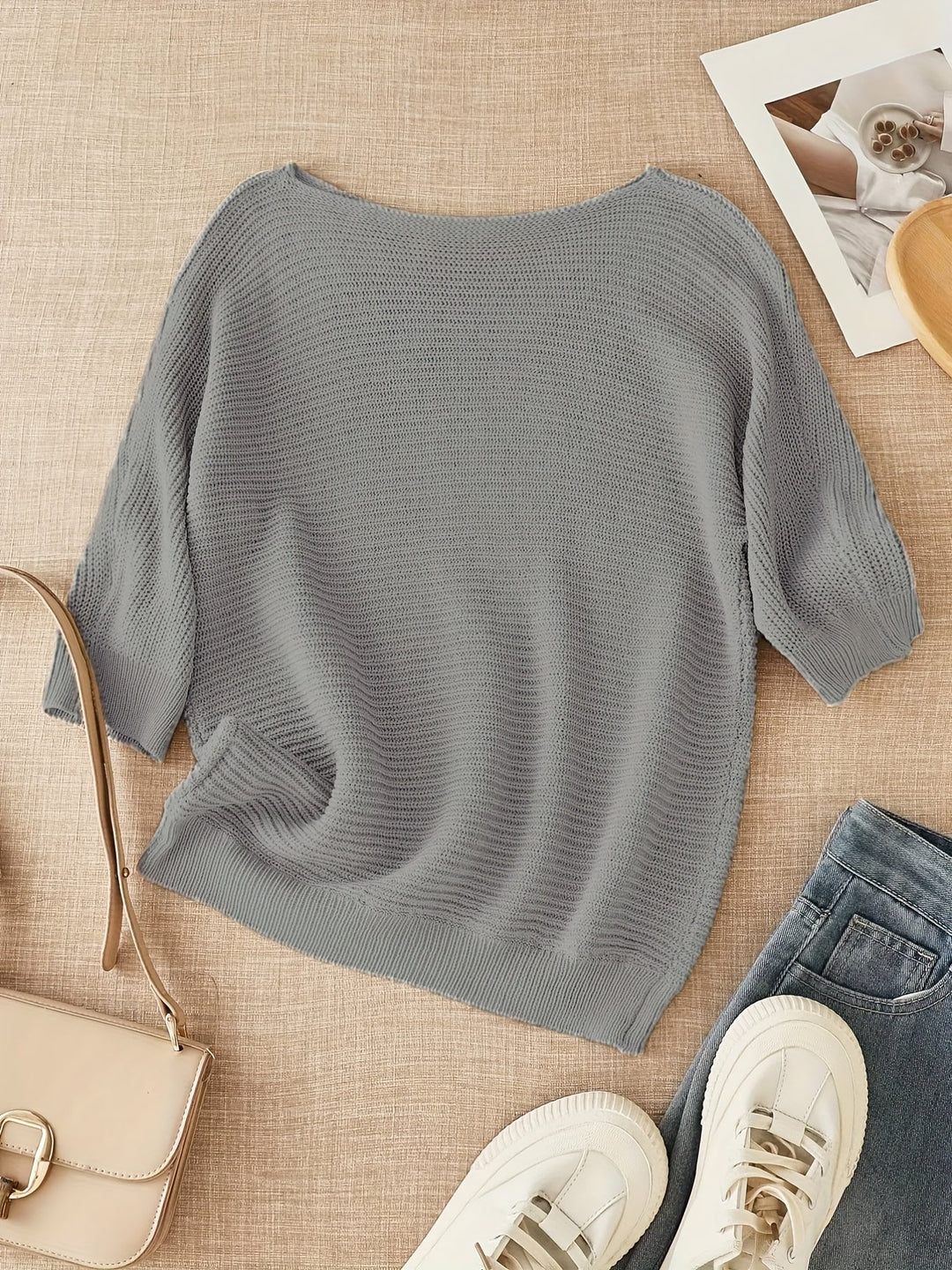 Lena | Luźny Sweter z Otworami
