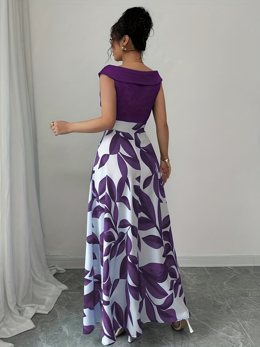 Gabriella | Kwiatowa Sukienka Maxi w Kształcie A