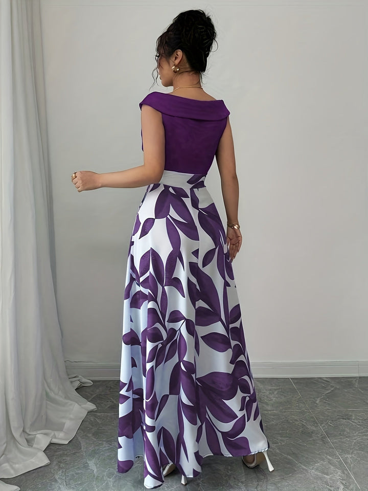 Gabriella | Kwiatowa Sukienka Maxi w Kształcie A