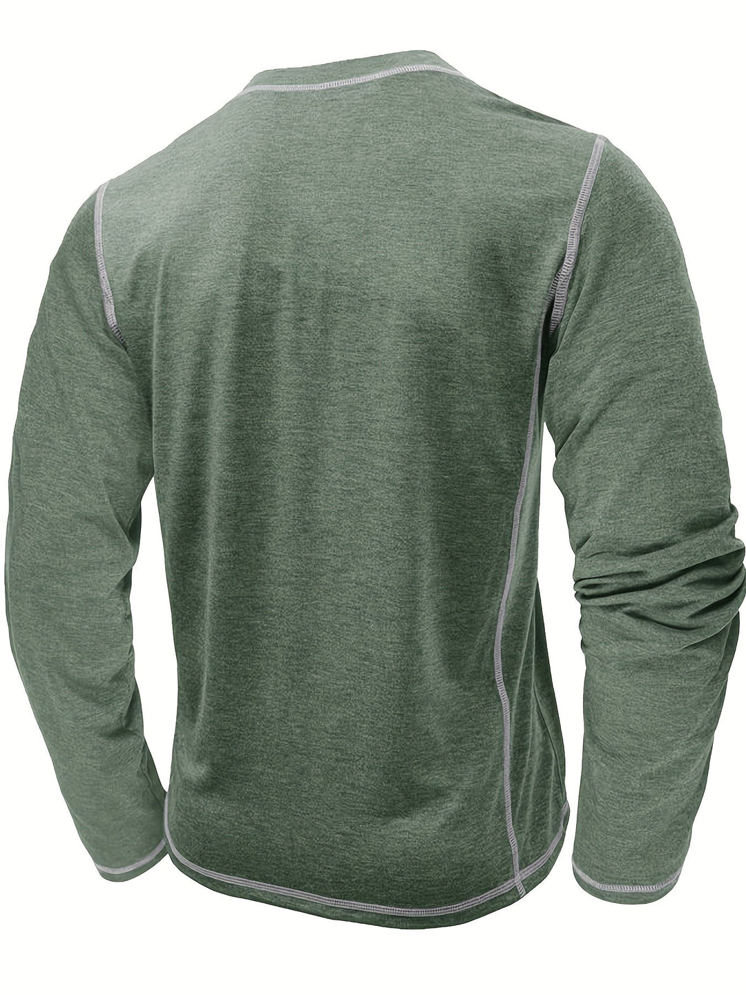 Reuben | Longsleeve Henley z Kontrastowym Szwem