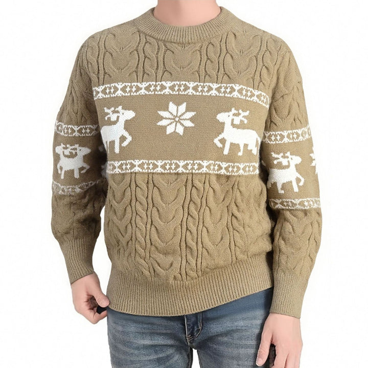 Męski sweter świąteczny z reniferem