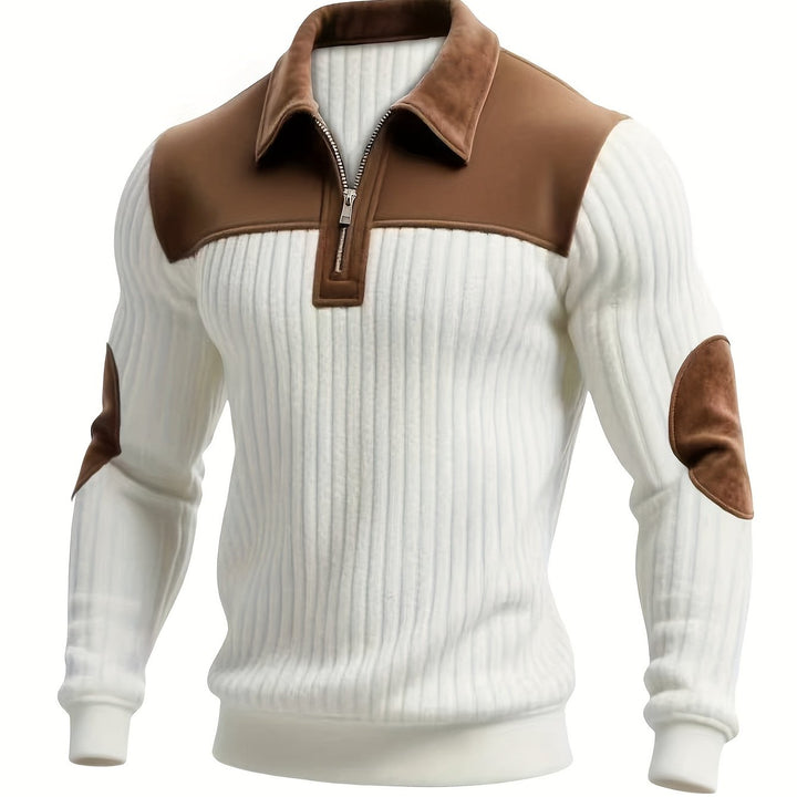 Roland | Pullover z Kwartowym Zipperem w Dwu Tonach