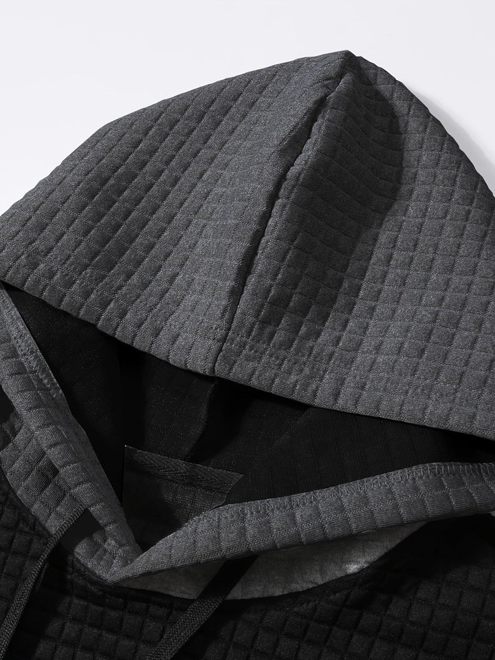 Hayes | Teksturowana bluza z kapturem w kolorze blokowym