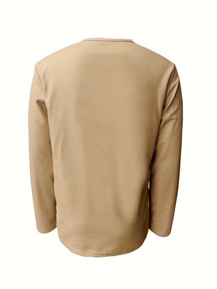 Carson | Teksturowany longsleeve Henley
