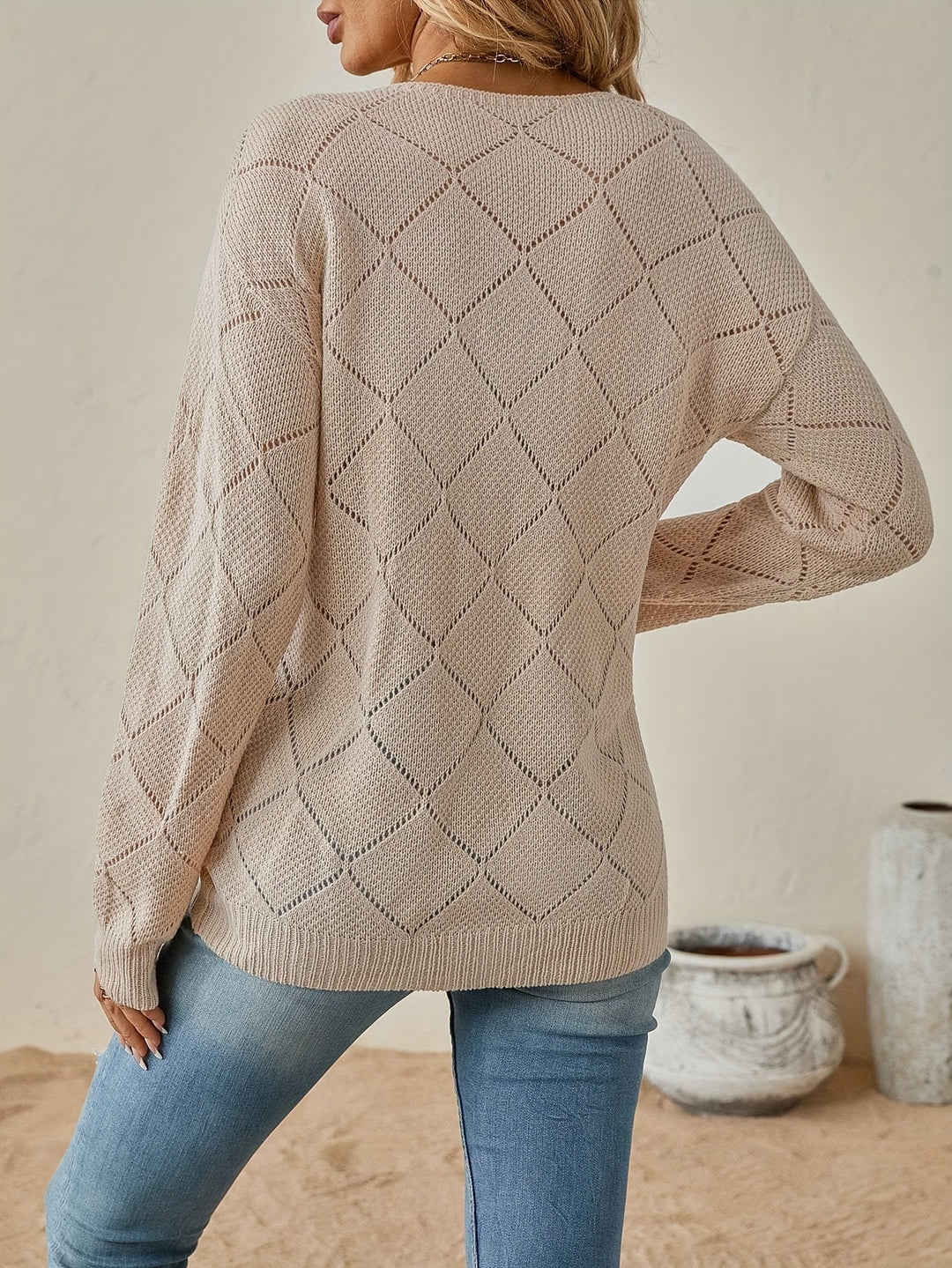 Camryn | Sweter z dekoltem w serek