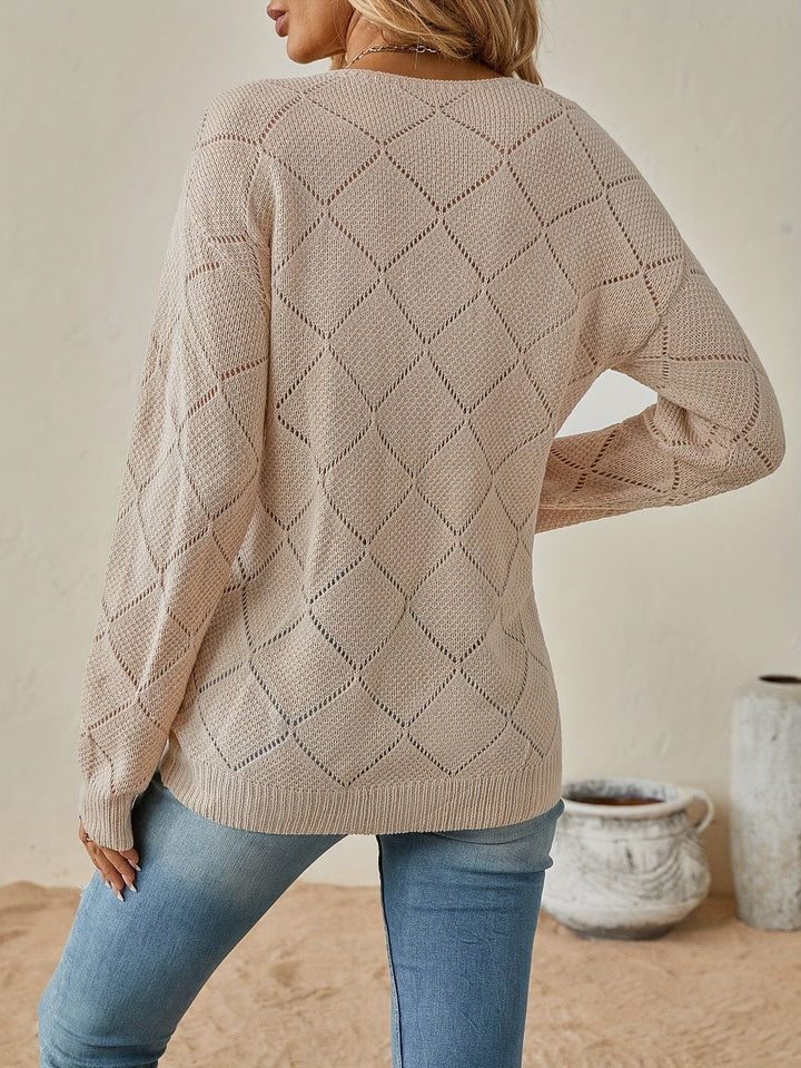 Camryn | Sweter z dekoltem w serek