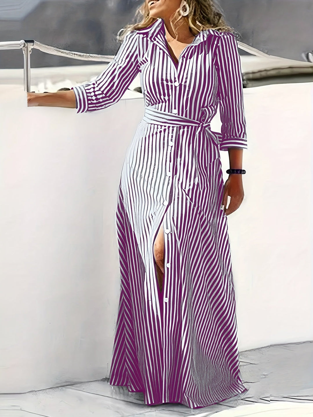 Meredith | Sukienka maxi z paskiem