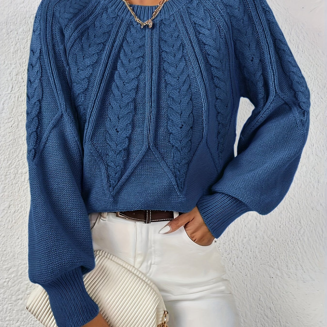 Eleanor | Luźny sweter w warkocze
