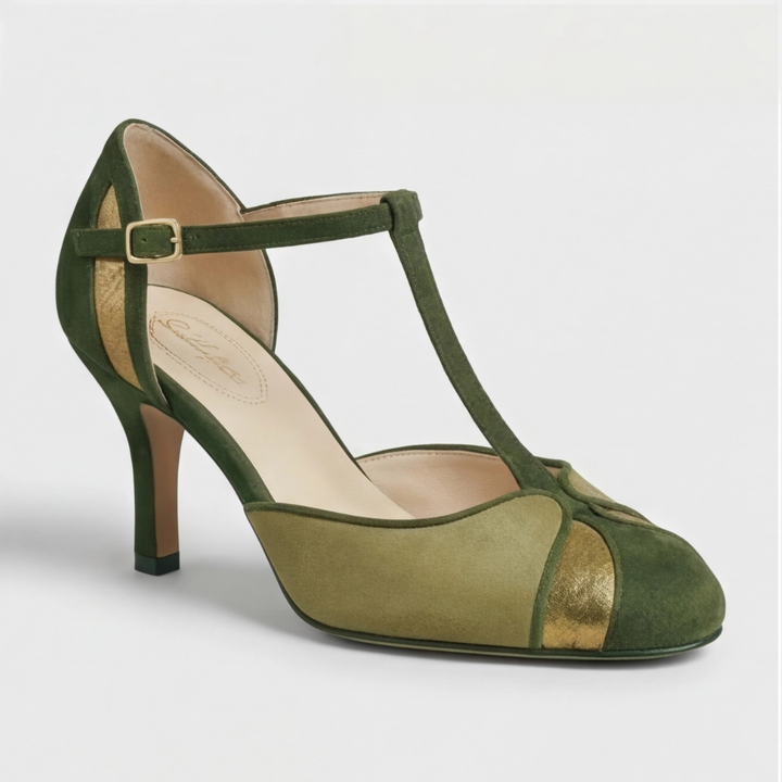 Coralise | Wyrafinowane zamszowe obcasy T-Strap