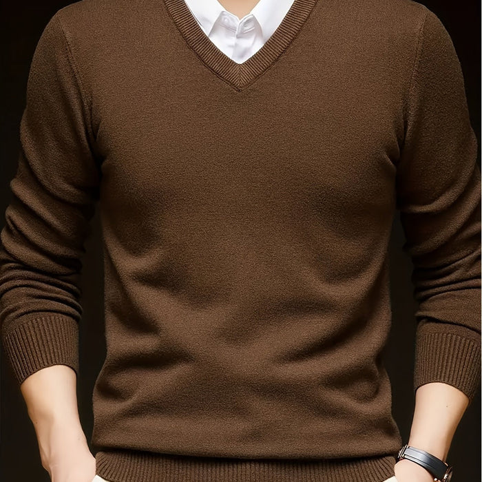 Hugh | Elegancki sweter w serek