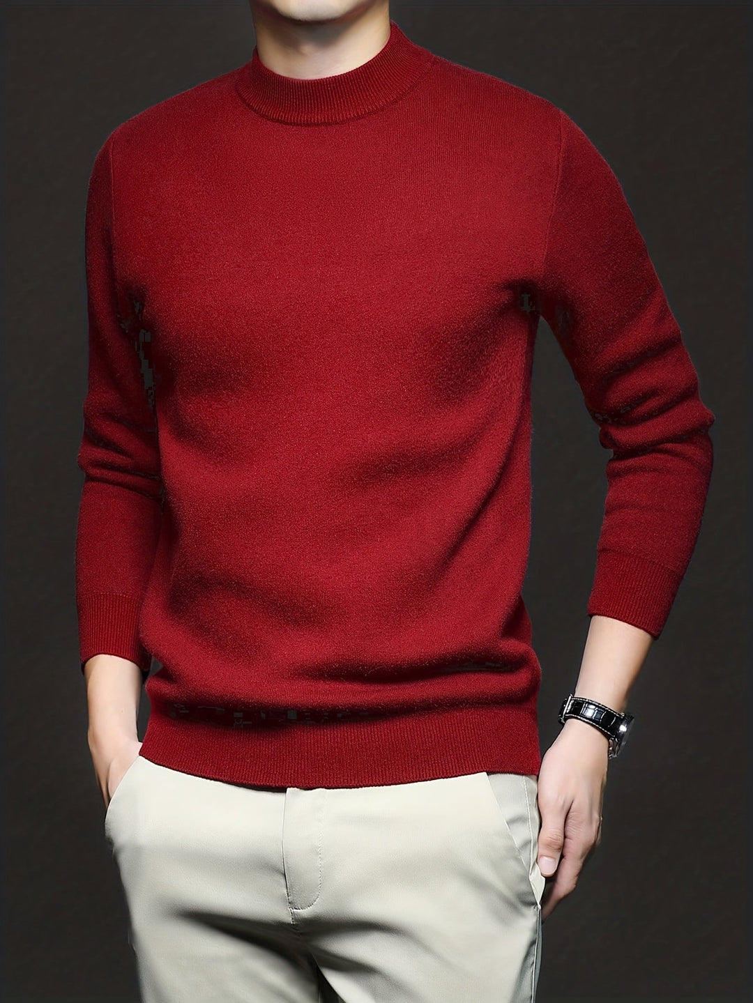 Everett | Elegancki Sweter z Wysokim Kołnierzem