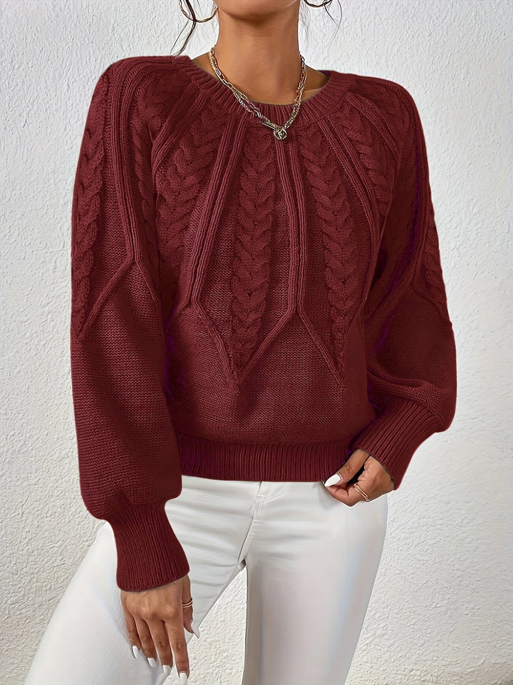 Eleanor | Luźny sweter w warkocze