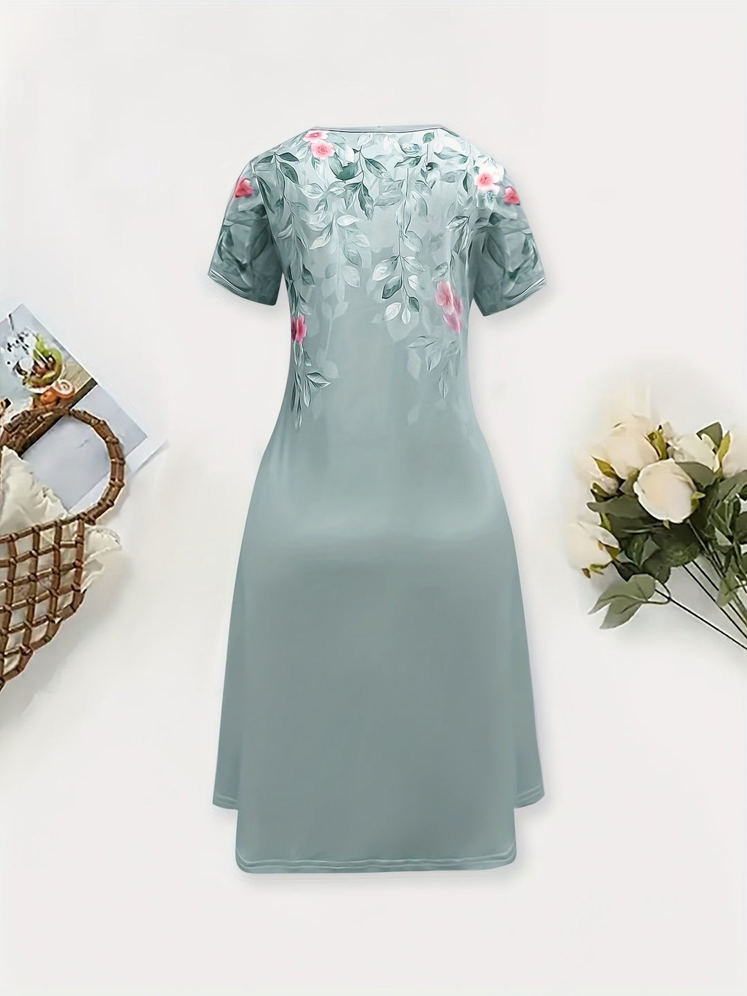 Marjorie | Elegancka Kwiatowa Sukienka A-Linie