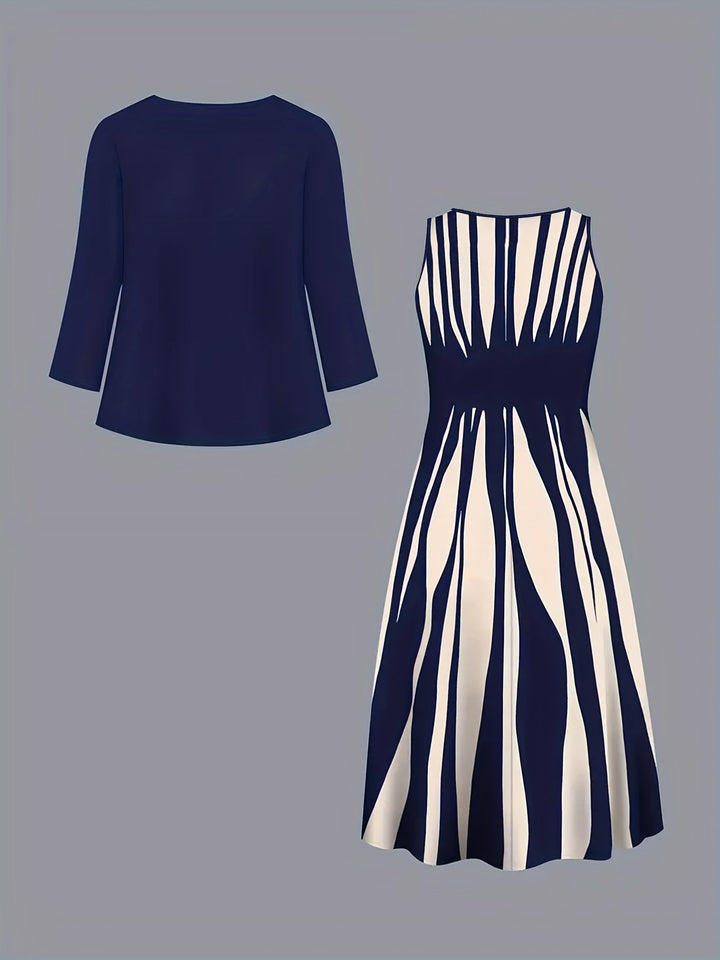 Ivy | Elegancki Zestaw Sukienkowy z Dwu Części