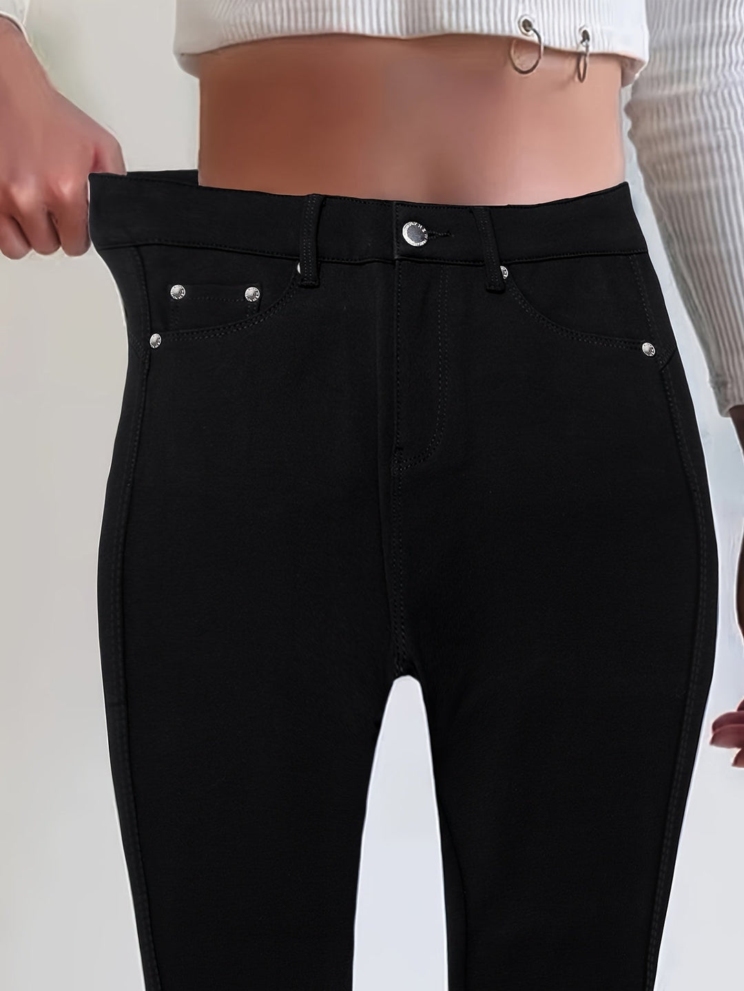 Joan | Jeansy Skinny z Wysokim Stanem
