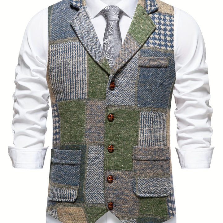 Tobias | Kamizelka w stylu patchwork