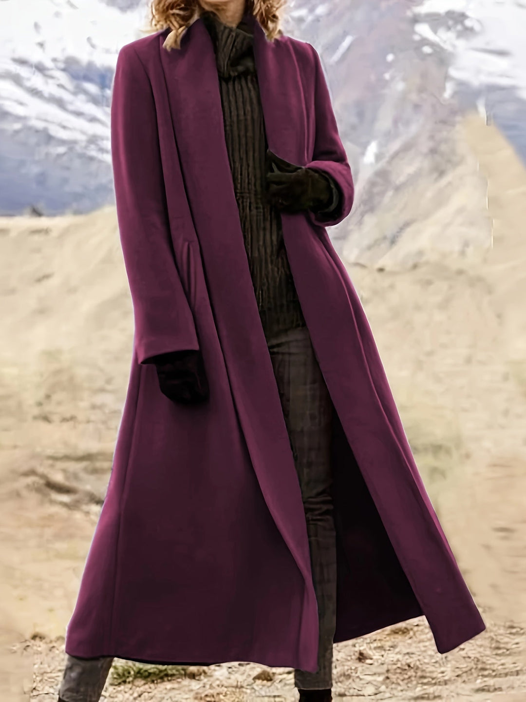 Cordelia | Elegancki Długi Płaszcz