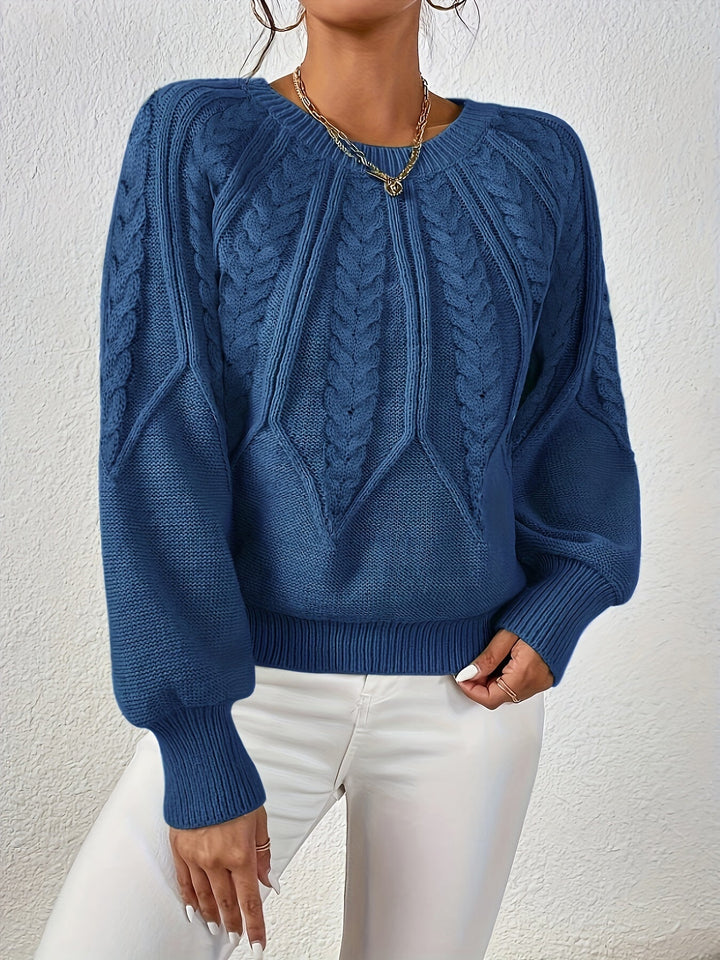 Eleanor | Luźny sweter w warkocze