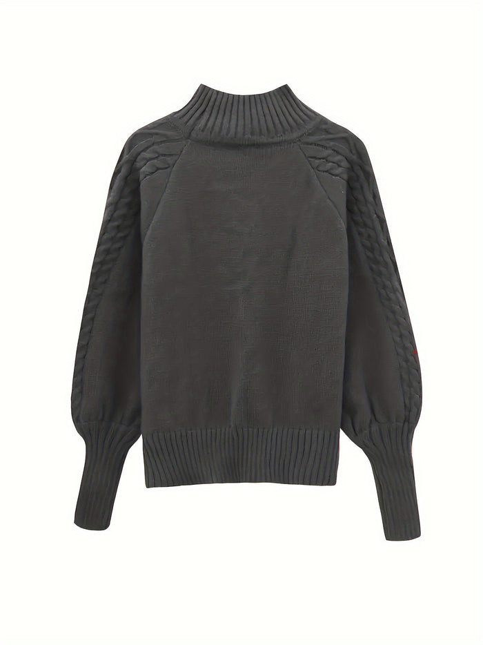 Eloise | Sweter z teksturowanym półkołnierzem