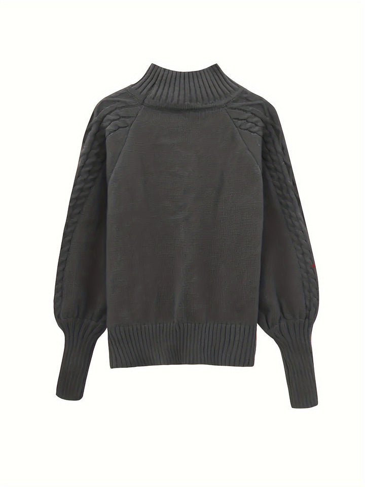 Eloise | Sweter z teksturowanym półkołnierzem