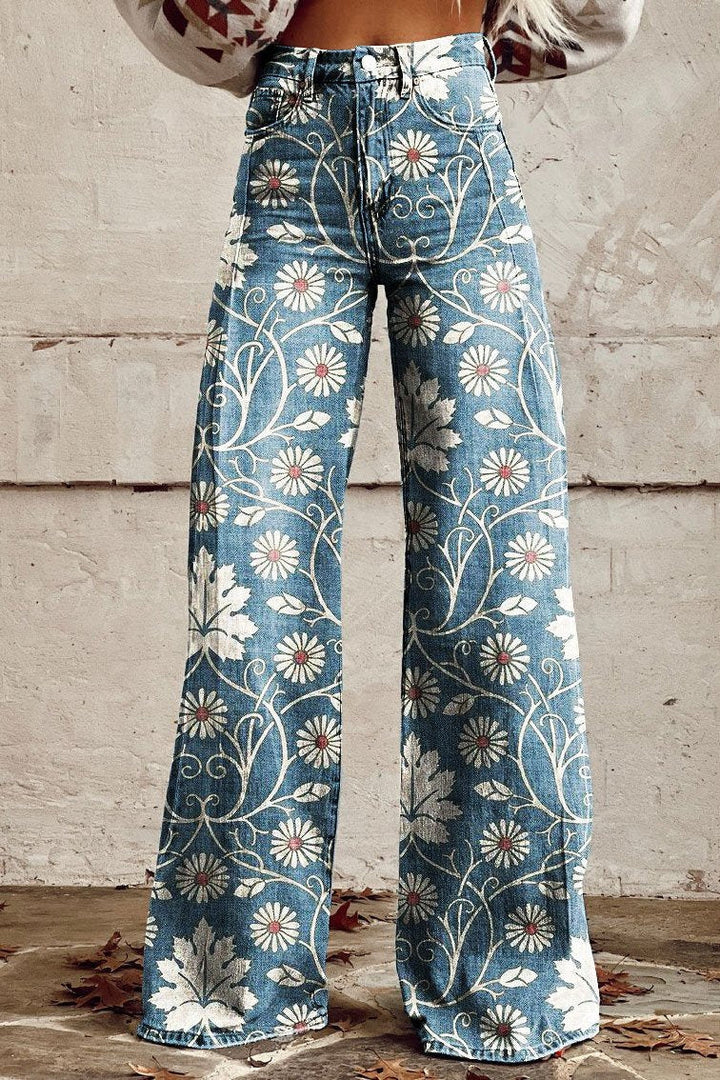 Kathleen | Klasyczne Retro Boho Chic Spodnie