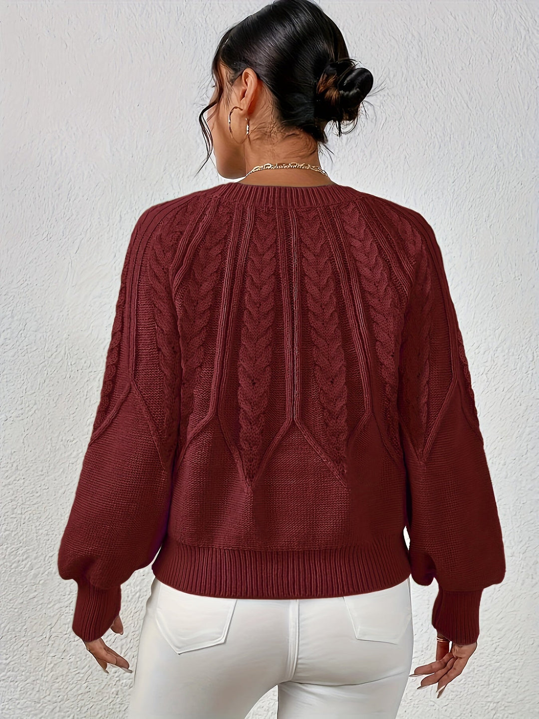 Eleanor | Luźny sweter w warkocze