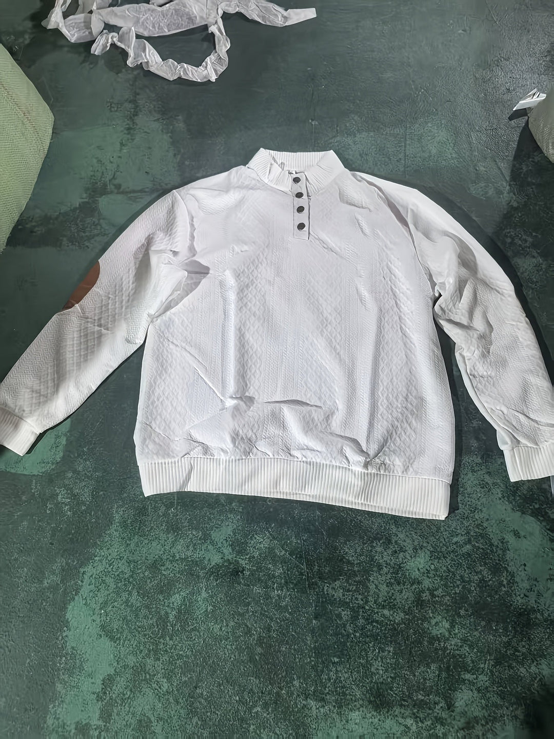 Ronan | Sweter Henley z Stojącym Kołnierzem i Guzikami