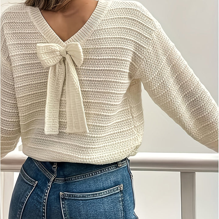 Imogen | Sweter z Wstążkowym Detalem
