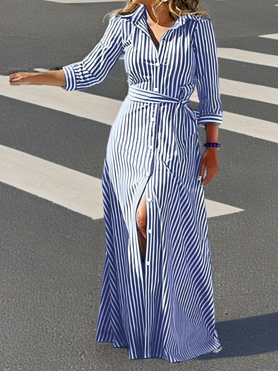 Meredith | Sukienka maxi z paskiem