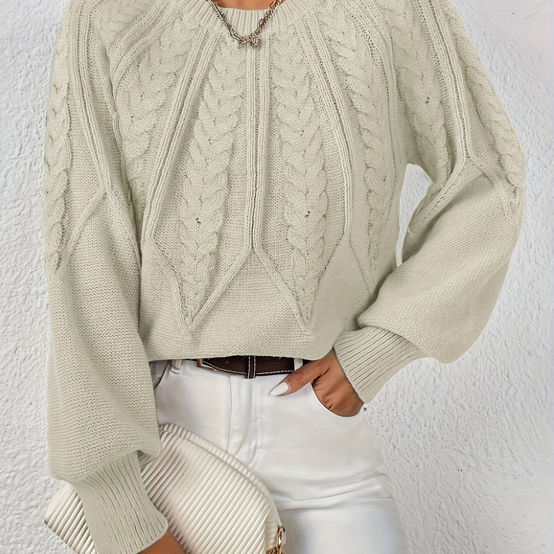 Eleanor | Luźny sweter w warkocze