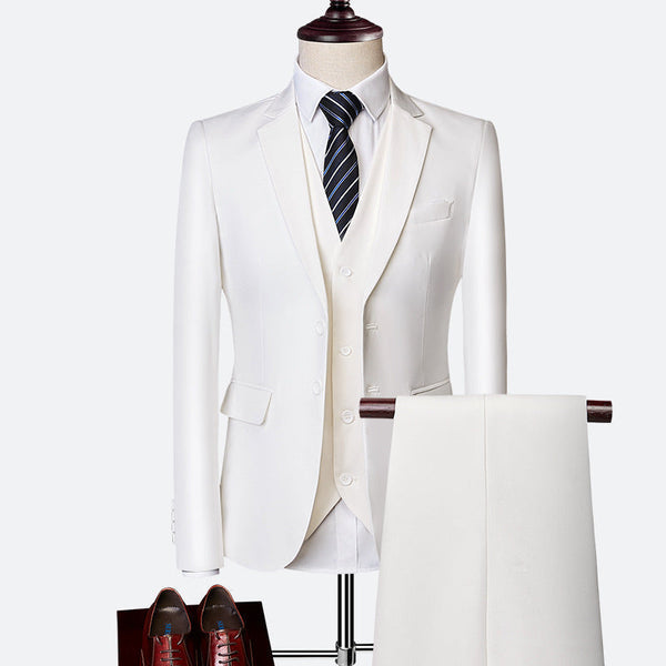 Męski Garnitur 3-częściowy Slim Fit z Kamizelką