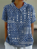 Rosie | Stylowa koszula z kołnierzem w stylu tribal
