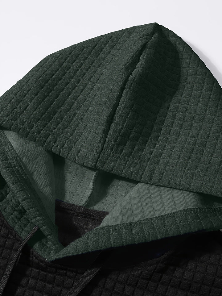 Hayes | Teksturowana bluza z kapturem w kolorze blokowym