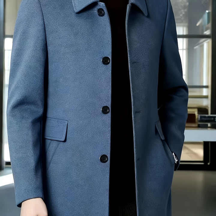 Gerard | Elegancki Płaszcz Jednorzędowy