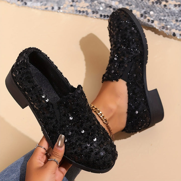 Bernadette | Błyszczące Mokasyny Slip-On