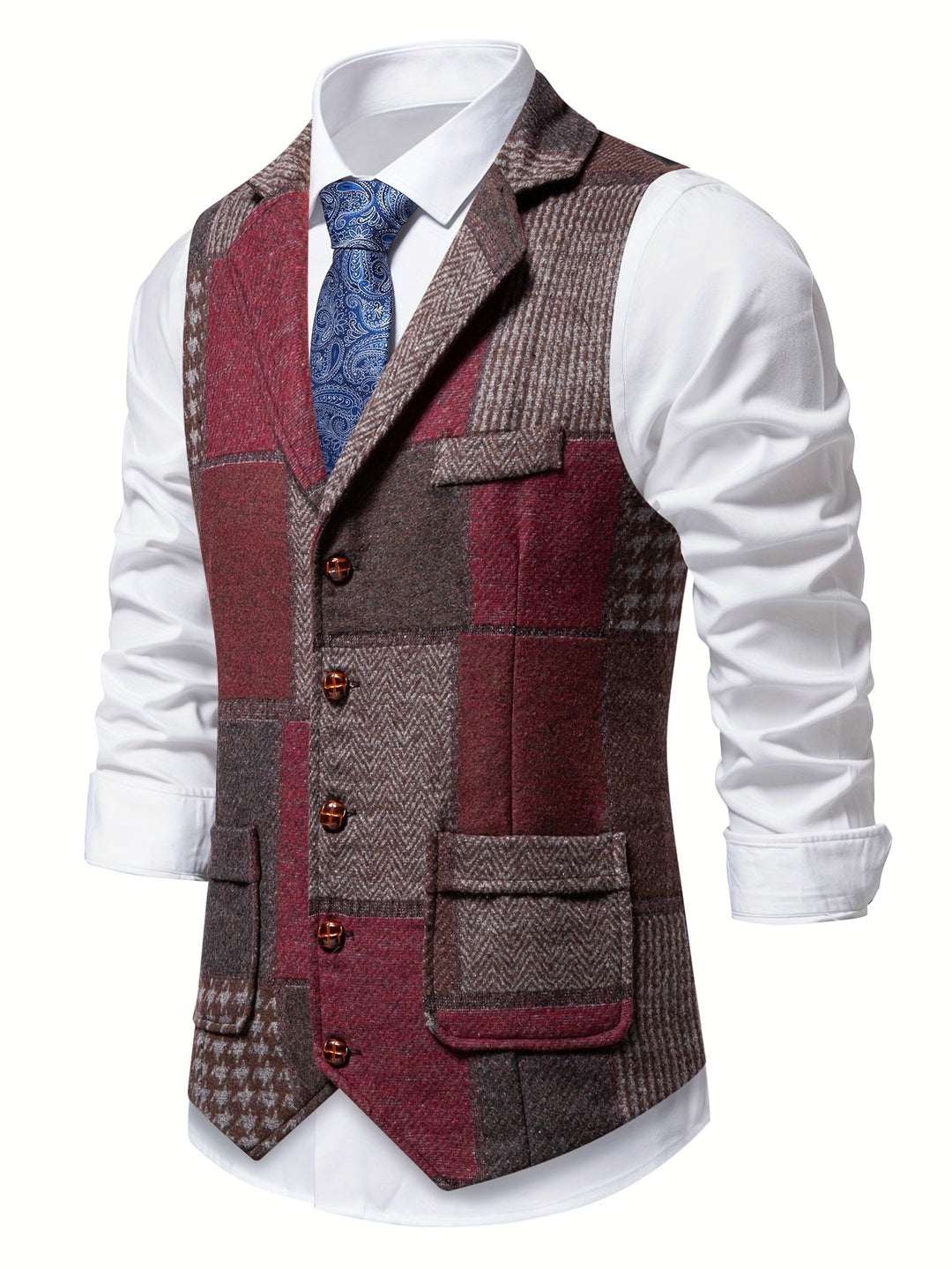 Tobias | Kamizelka w stylu patchwork