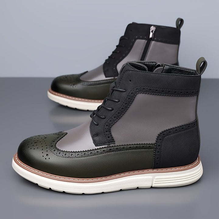 Lawrence | Eleganckie Botki Wingtip na Kostkę