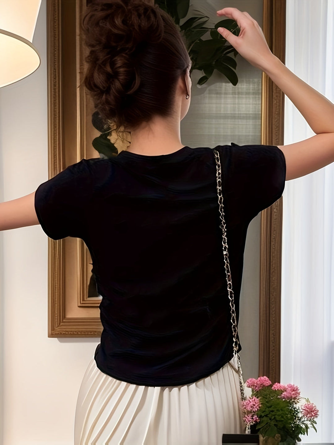Della | Wyrafinowany Top z Mock-Neck
