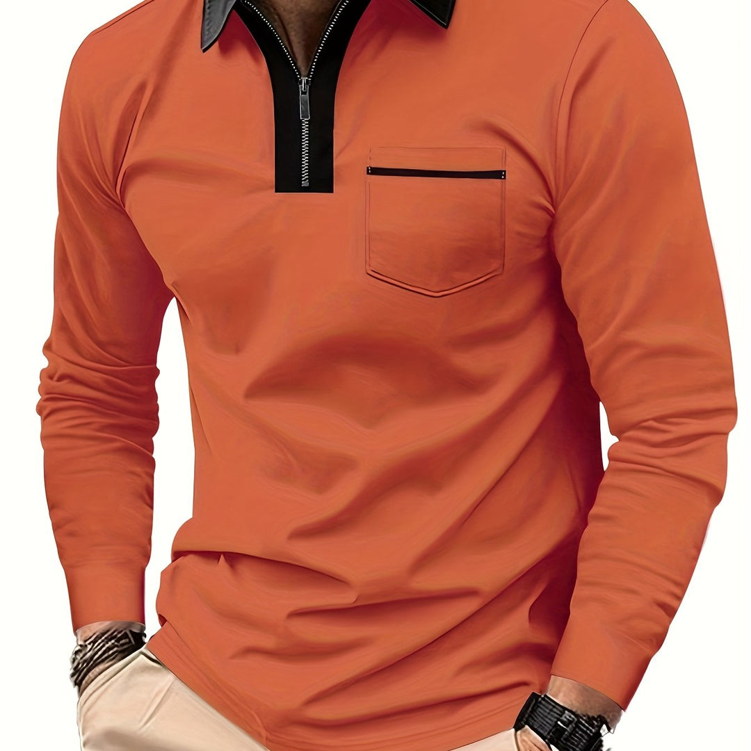 Curtis | Elegancka koszulka polo z zamkiem przy kołnierzu