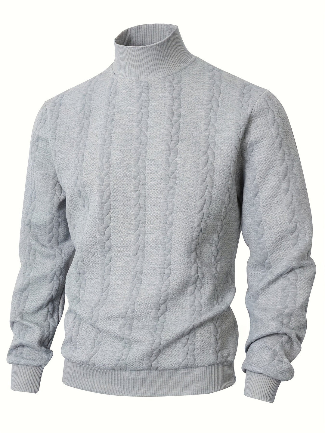 Merritt | Teksturowany Sweter z Wysokim Kołnierzem
